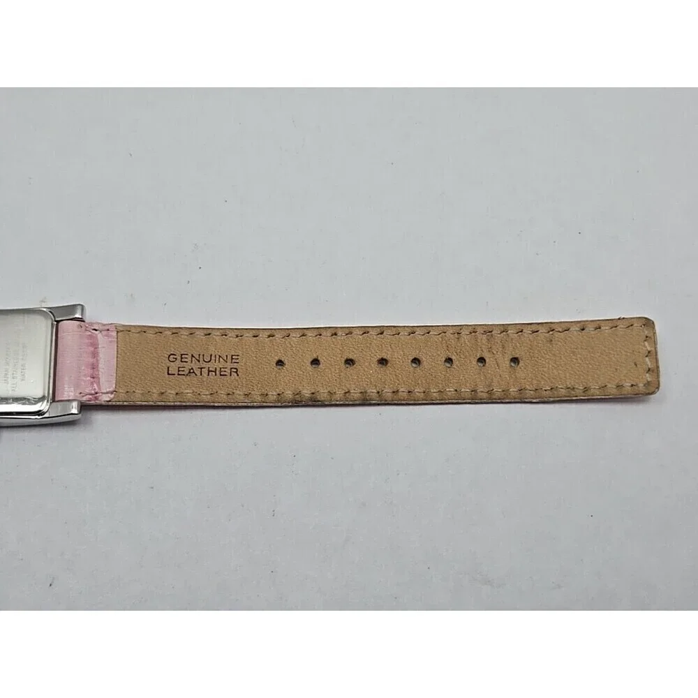 Kenneth Cole Reaction KC2404 Ladies XS Tank Watch Pink Leather Strap New Battery